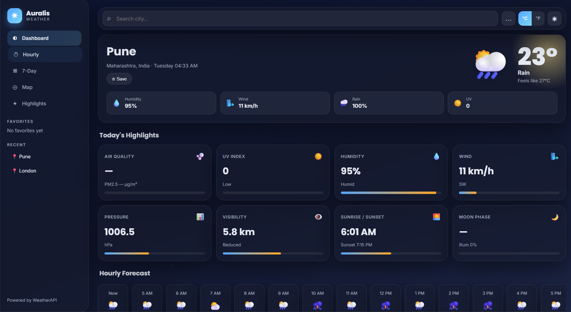 Weather Application project preview